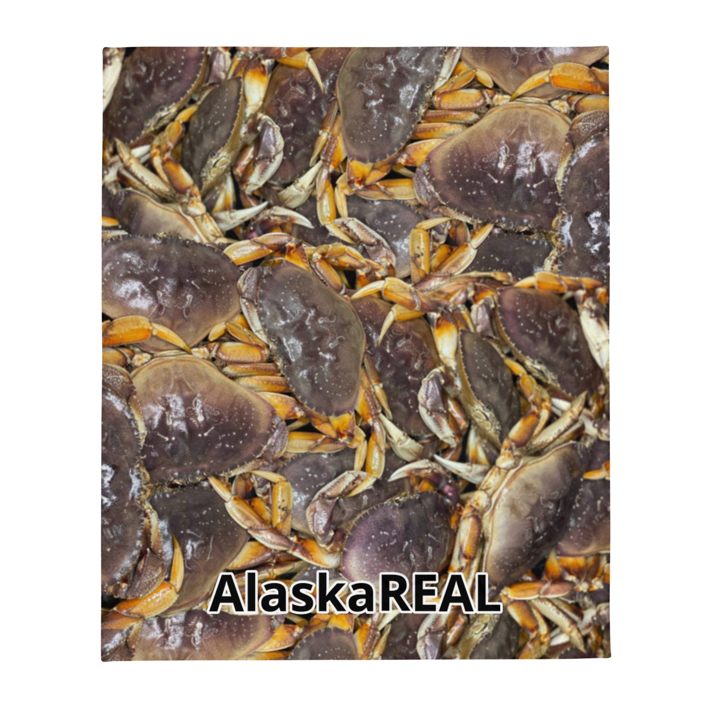 Branded Dungeness Crab Throw Blanket