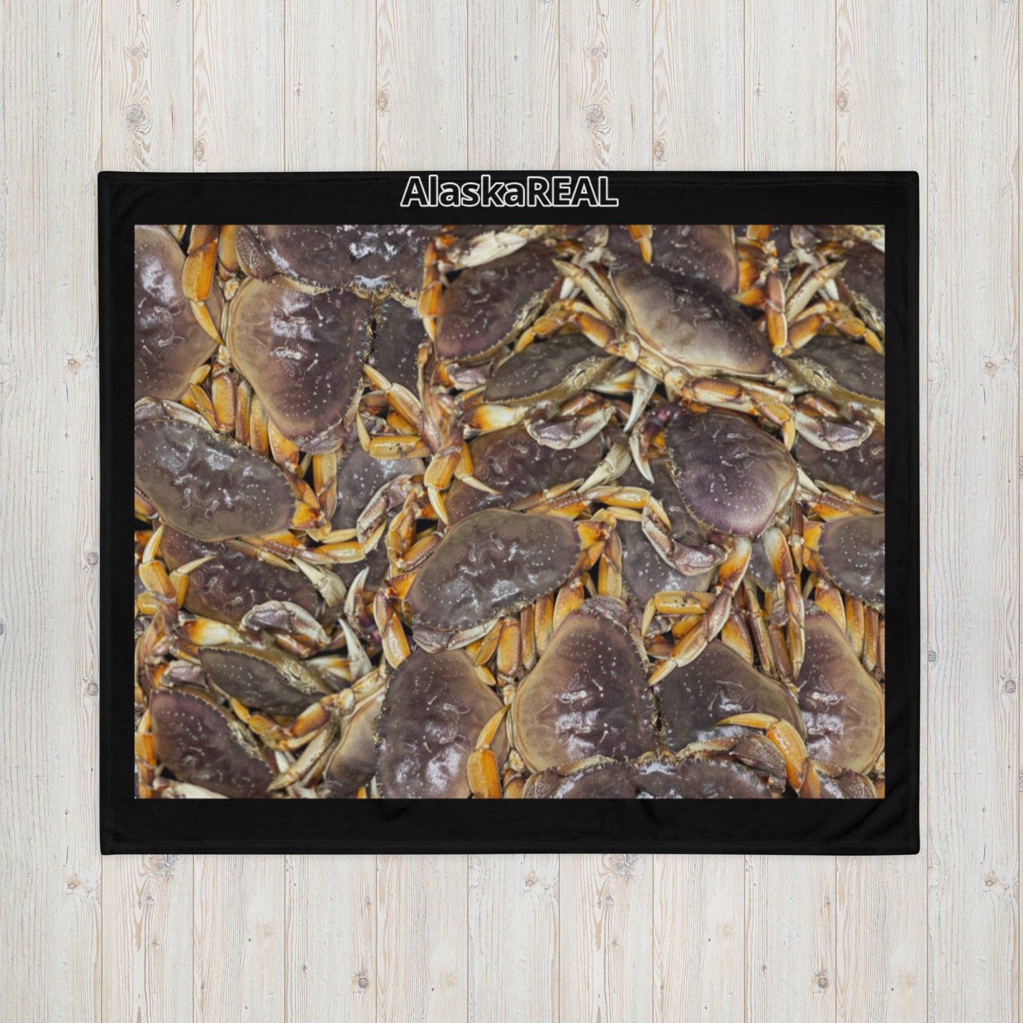 Framed Branded Dungeness Crab Throw Blanket