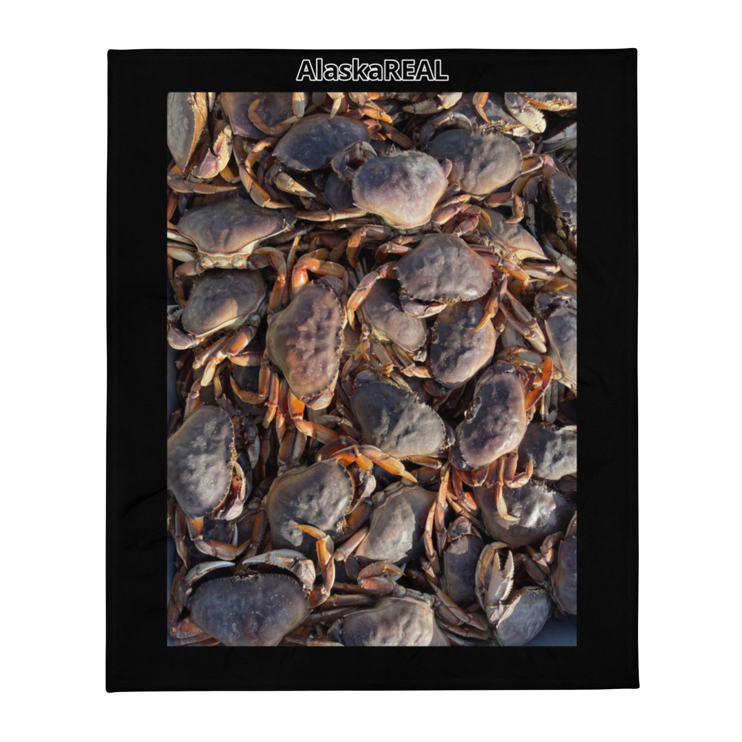 Framed Branded Dungeness Crab Throw Blanket