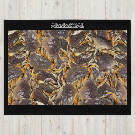 Framed Branded Dungeness Crab Throw Blanket