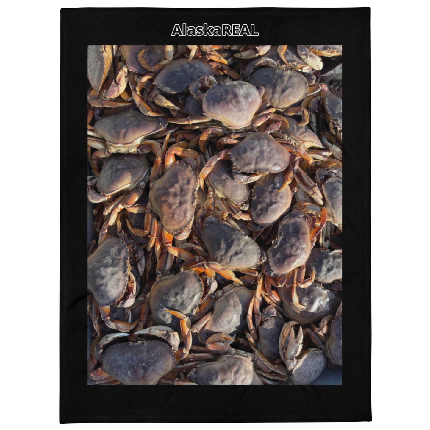 Framed Branded Dungeness Crab Throw Blanket